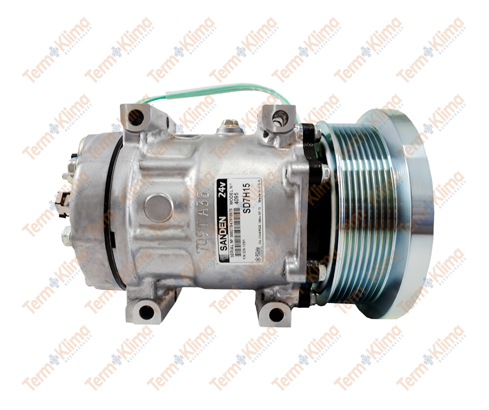 COMPRESSOR CATERPILLAR MOTONIVELADORA 12K / PÁ CARREGADEIRA 938 SANDEN - 20145