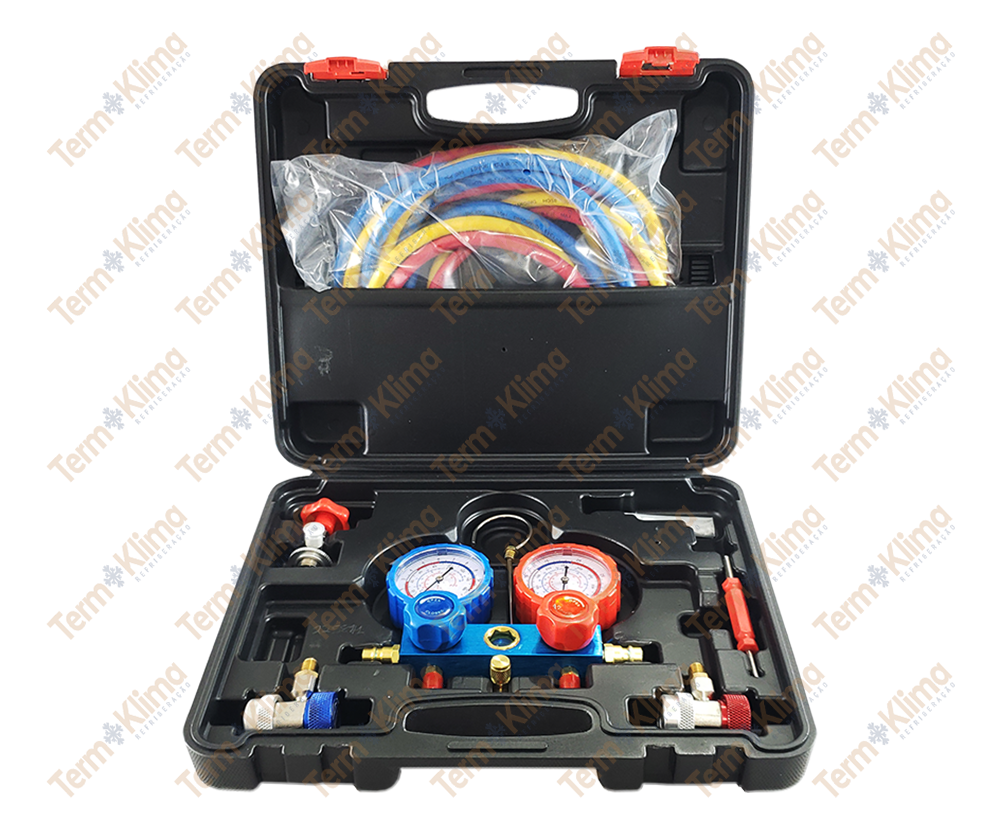 MANOMETRO R134 COM MANGUEIRAS 2/5M- REFRIJET - 70027