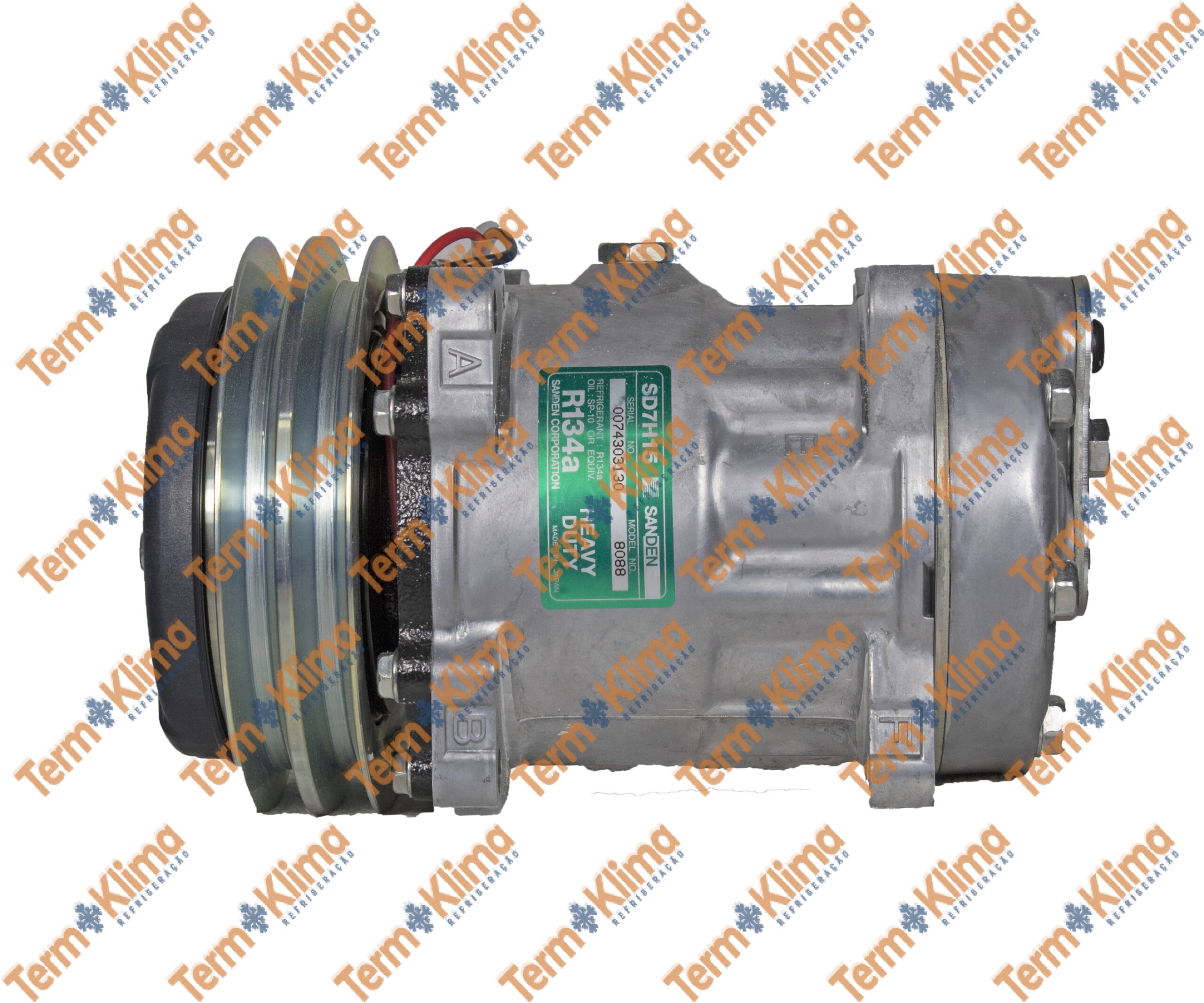 COMPRESSOR SANDEN 7H15 2A 12V RETRO ESC. - 20089