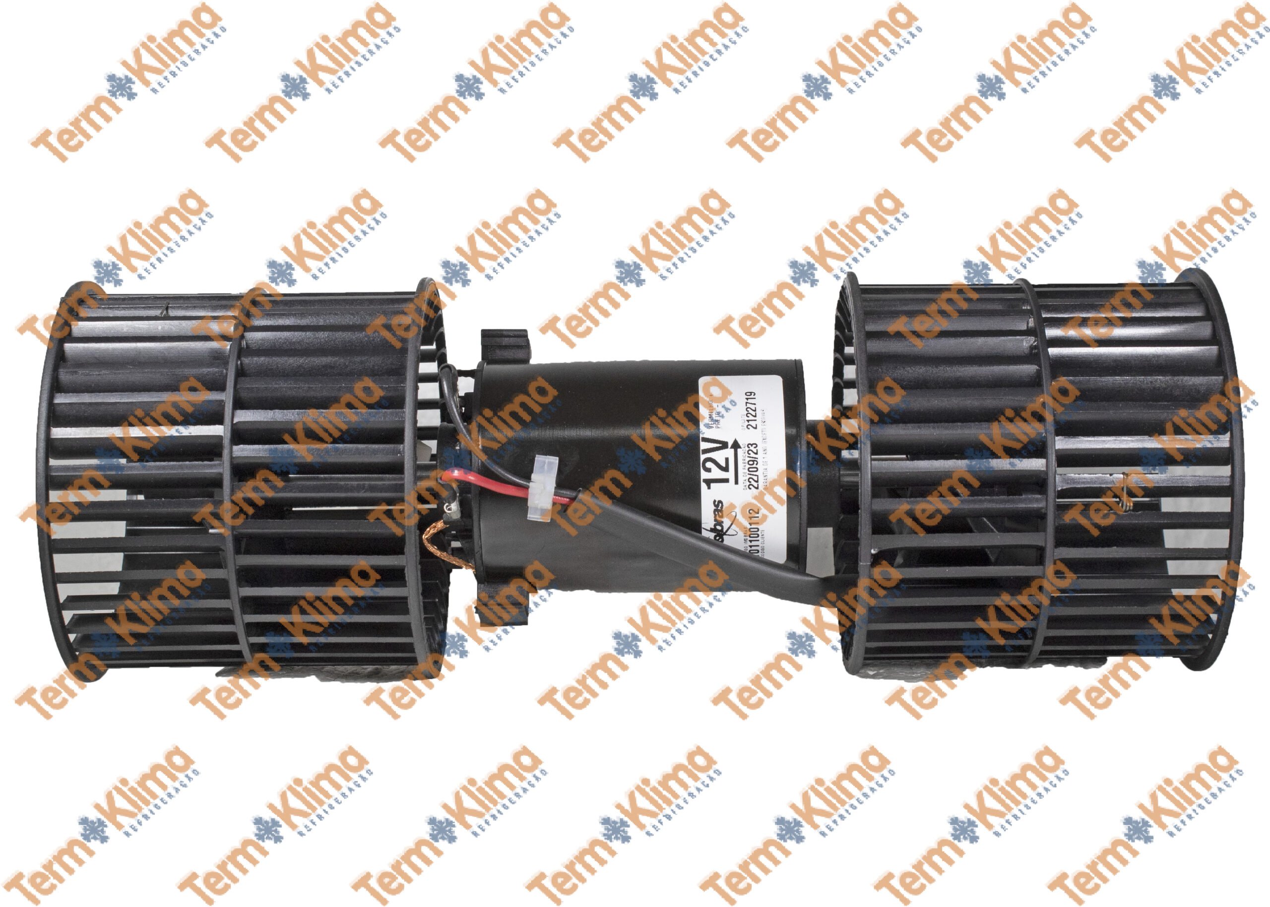 ELETROVENTLADOR EIXO DUPLO12V COMM CARCAÇA - 34056