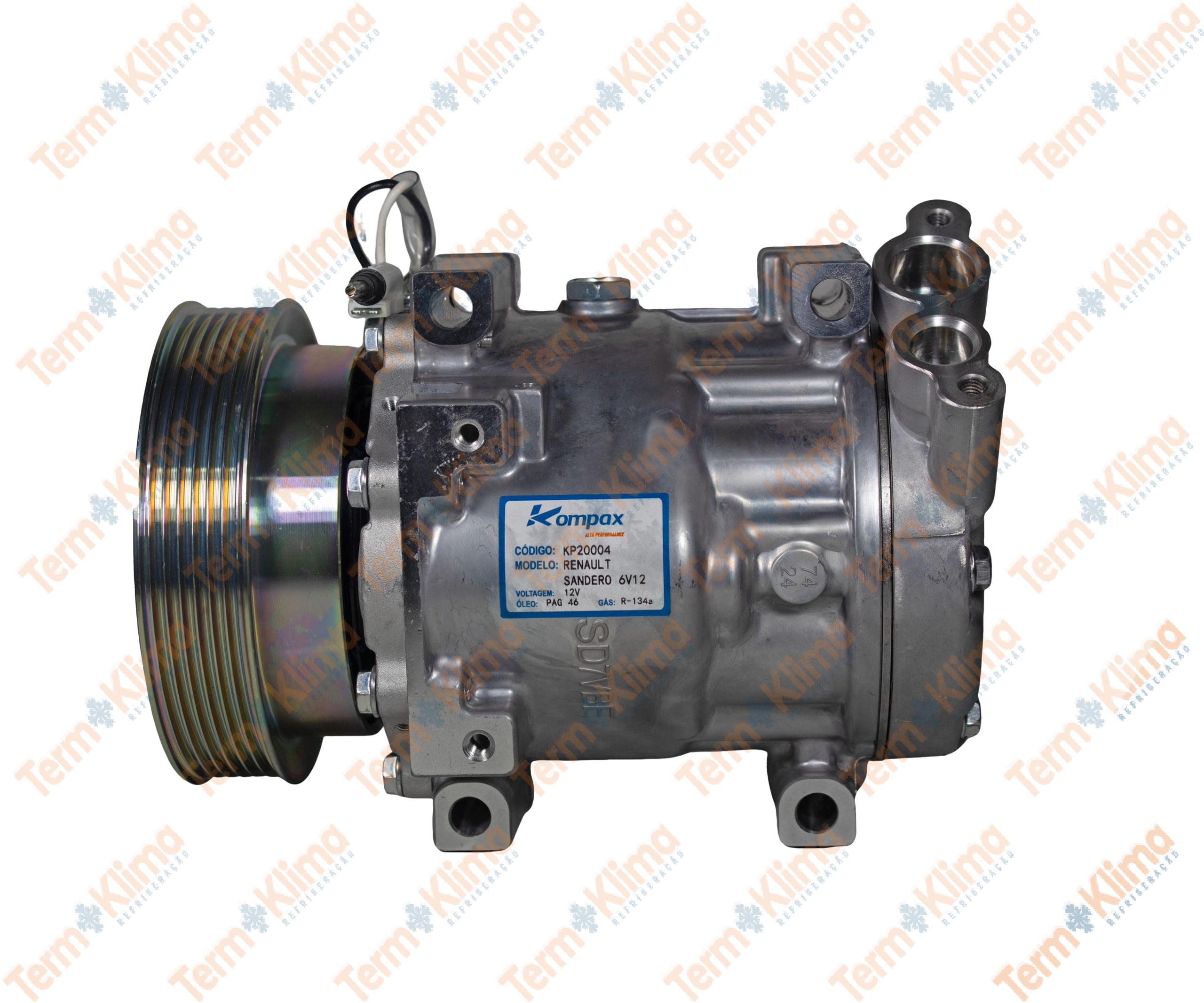 COMPRESSOR 6V12 RENAULT CLIO / SANDERO / LOGAN 4PK KOMPAX - 20004