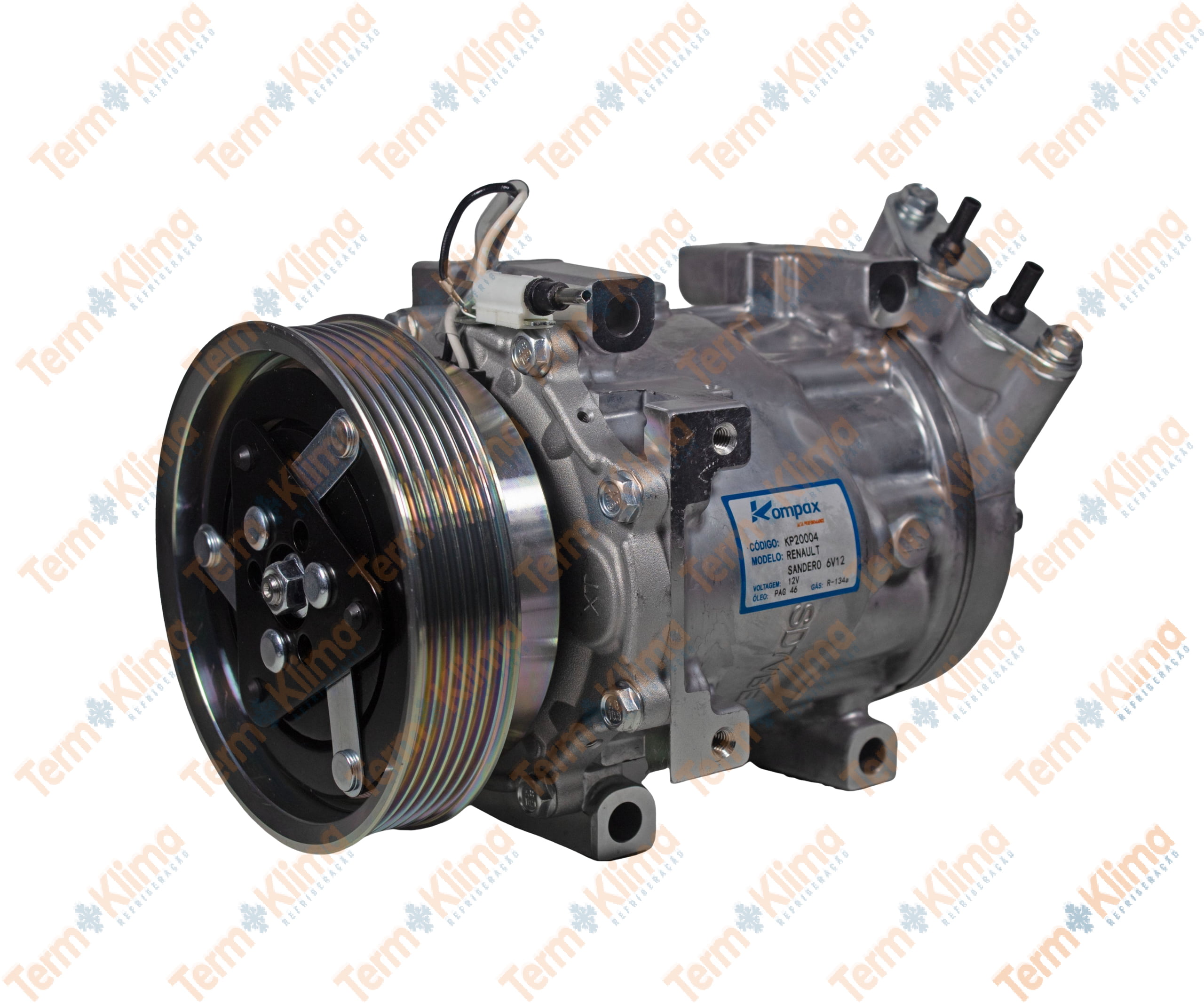 COMPRESSOR 6V12 RENAULT CLIO / SANDERO / LOGAN 4PK KOMPAX - 20004